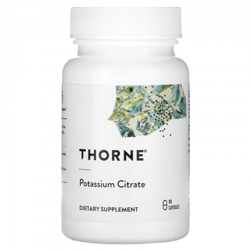 Thorne, Цитрат калия, 90 растительных капсул Thorne, Цитрат калия, 90 растительных капсул